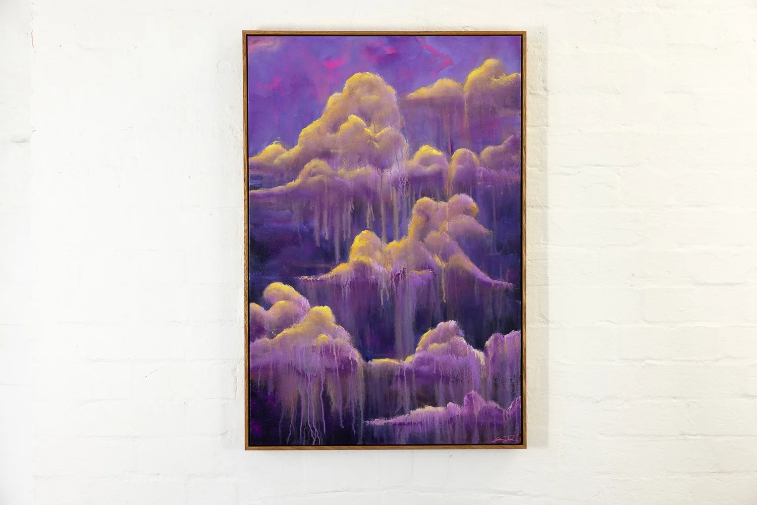 End Of TIme, Acrylic on canvas, Framed in sustainable Vic ash 90 x 60cm $1980