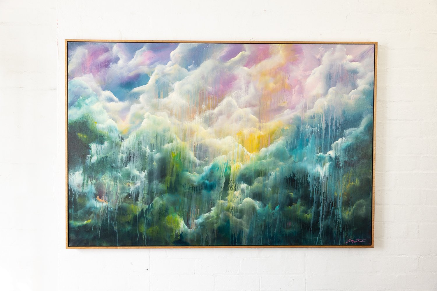 In Place Of Home, Acrylic on canvas, Framed in sustainable Vic ash 101 x 152cm $4480