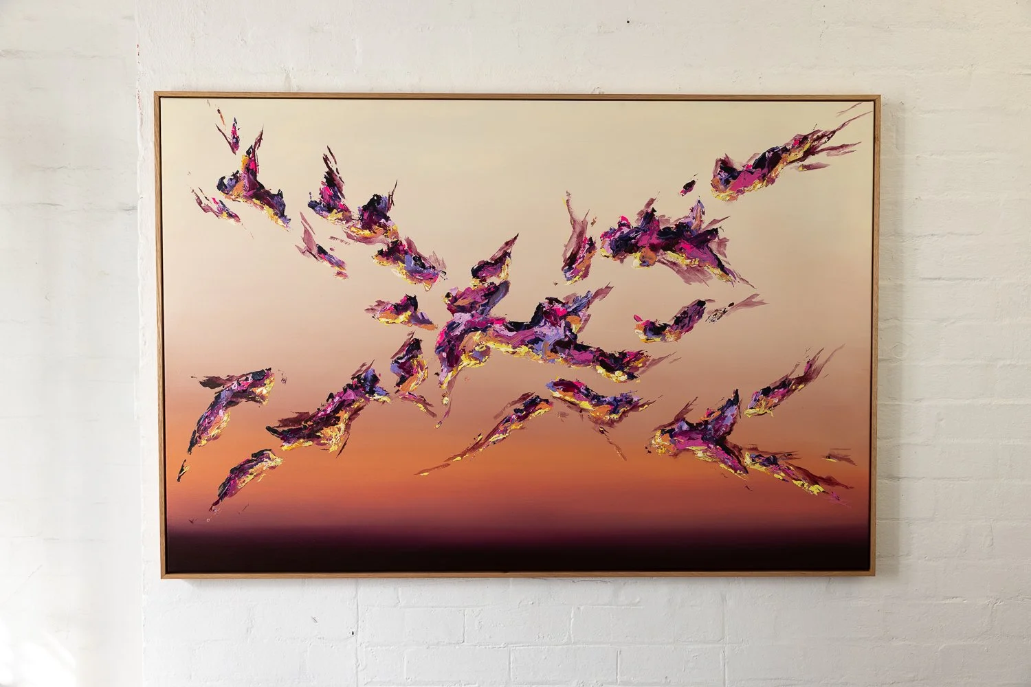 Majesty, Acrylic on canvas, Framed in sustainable Vic ash 101 x 152cm $4480