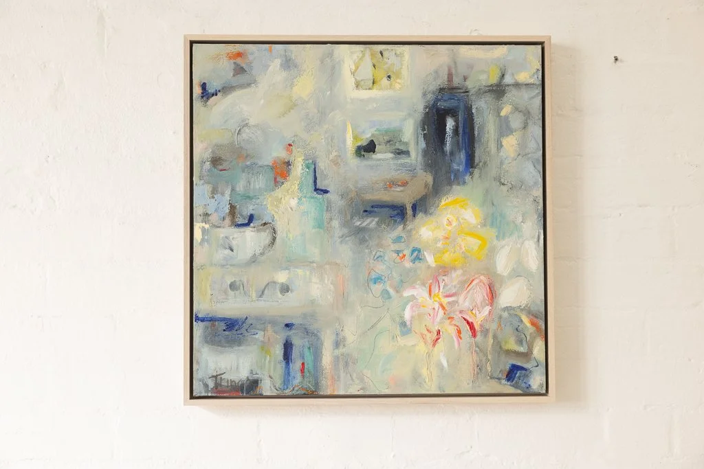"Sun Tulips" H51 x L51cm Oil on Cotton Canvas $1200.00