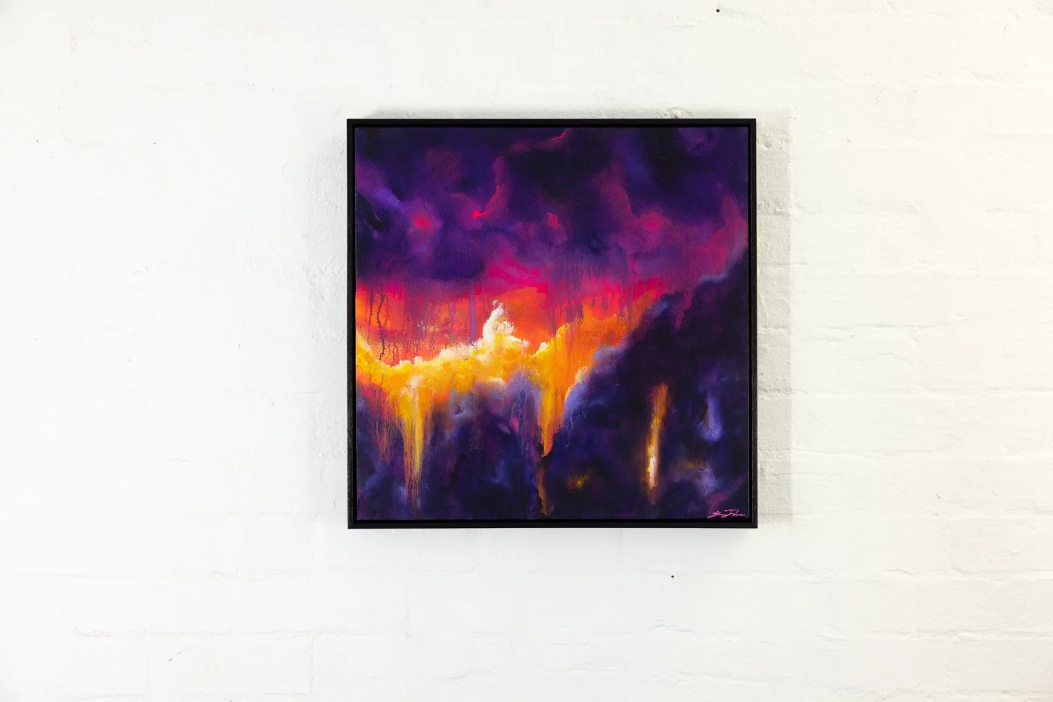 Rolling In The Deep, Acrylic on canvas, Framed in sustainable Vic ash 51 x 51cm $820