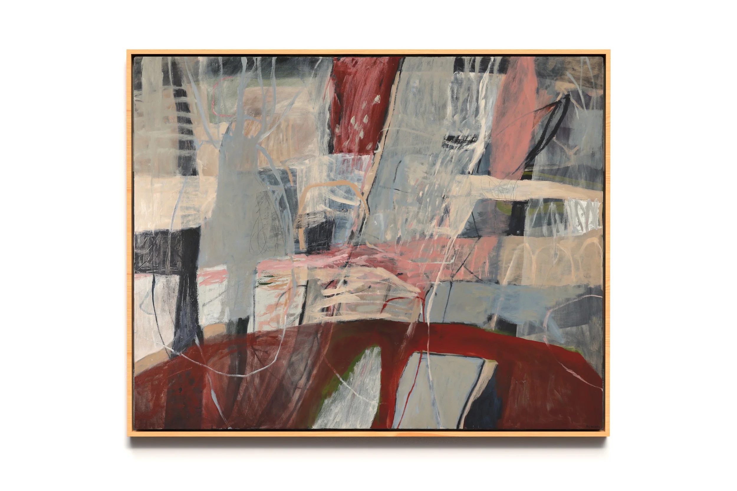 'The Rain Made Everything Clear' Oil on Linen, 96.5 x 122cm, $4400