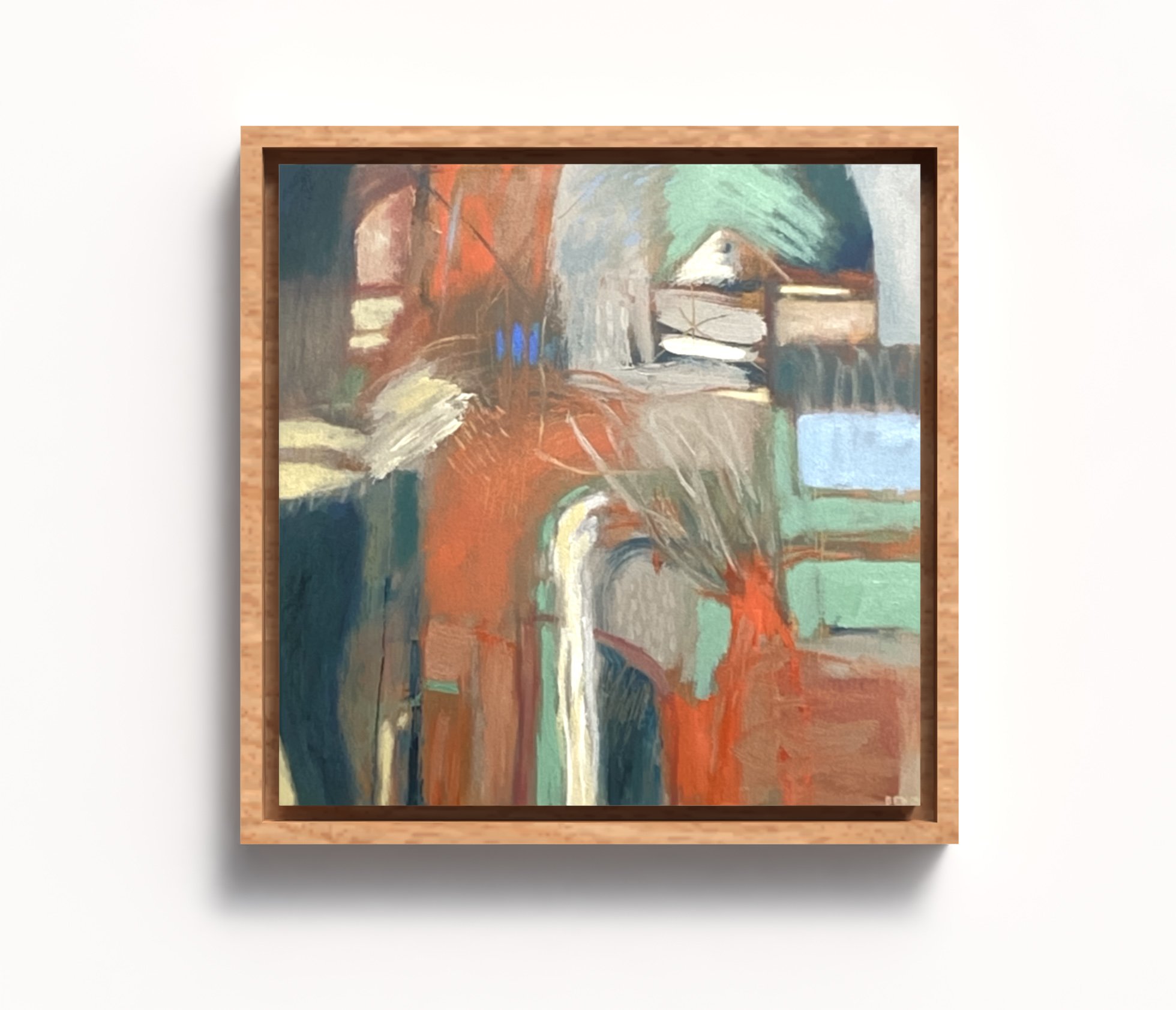 Between the Lines #1, Oil on Polycotton Canvas, 30 x 30 cm, $520