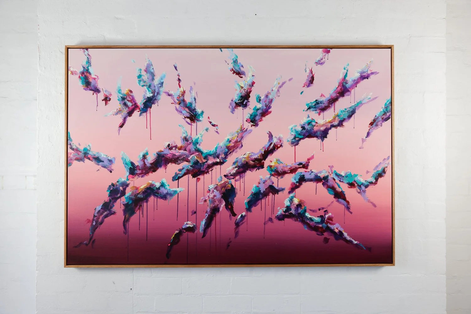 Projection #4
Acrylic on canvas, Framed in Sustainable Vic Ash
100 x 150cm
$3780 (SOLD)