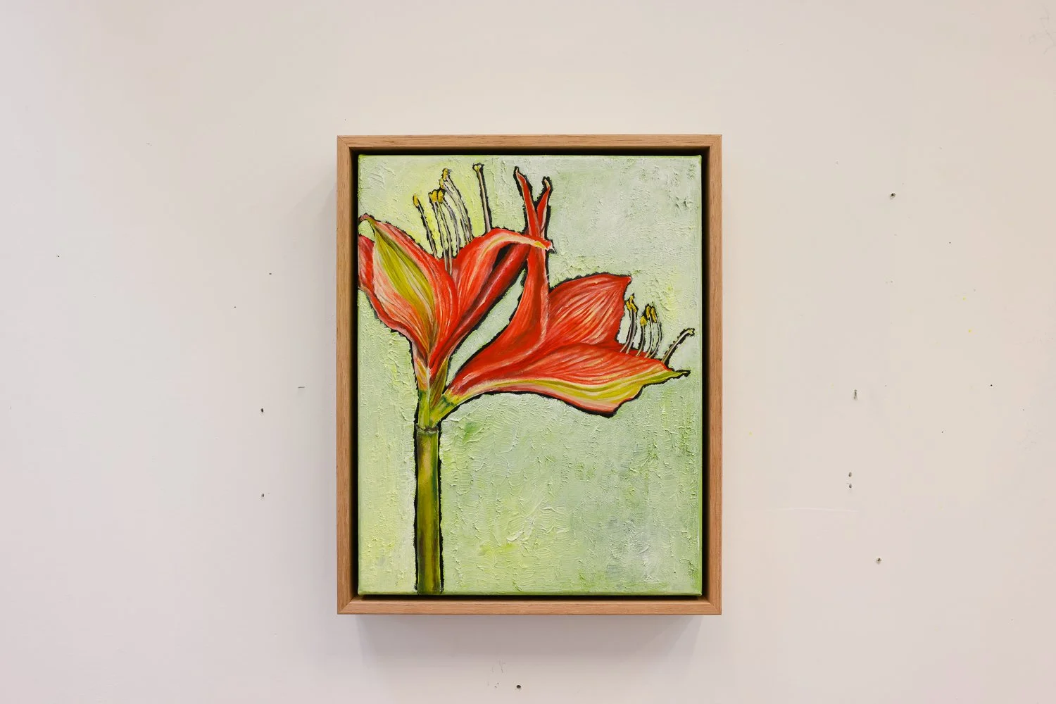 Hippy 45x52cm oil on poly cotton canvas $490