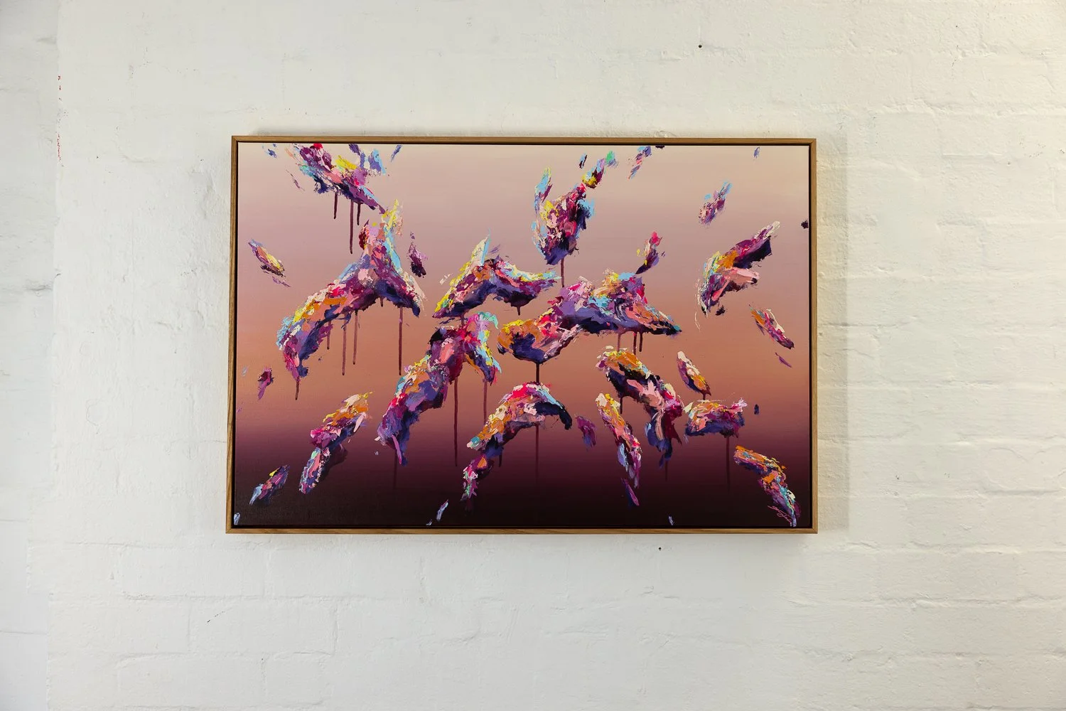 Look Again, Acrylic on canvas, Framed in sustainable Vic ash 60 x 90cm $1980