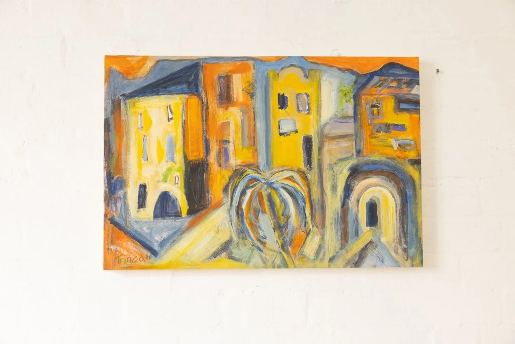 "Cairo Calling" H50 x L80cm Acrylic on Paper adhered to Birch Ply $650.00