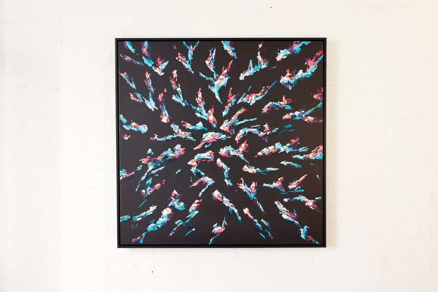 Currents, Acrylic on canvas, Framed in sustainable Vic ash, 100 x 100cm $3180