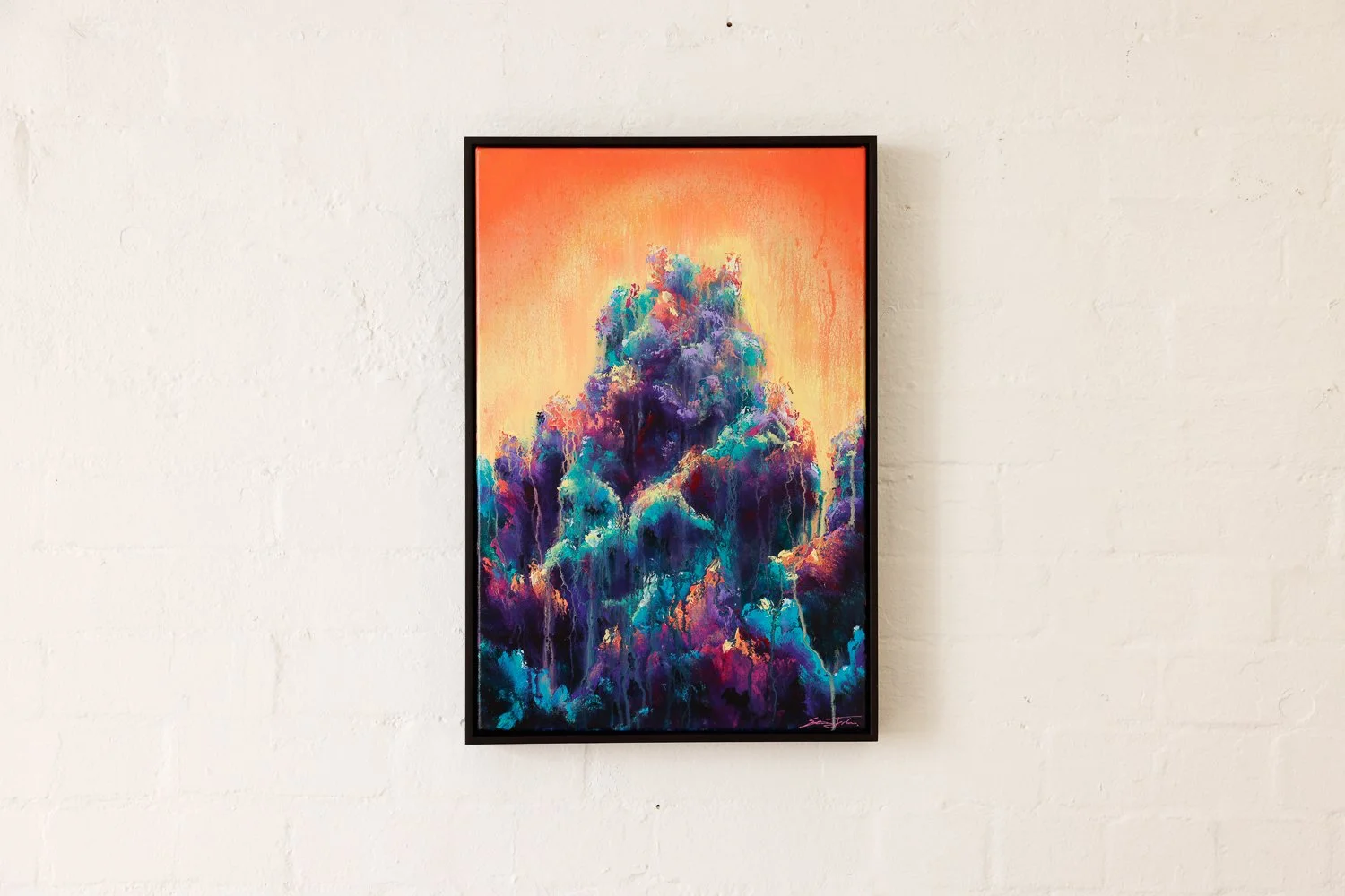 Magic Mountain, Acrylic on canvas, Framed in sustainable Vic ash, 60 x 40cm $790
