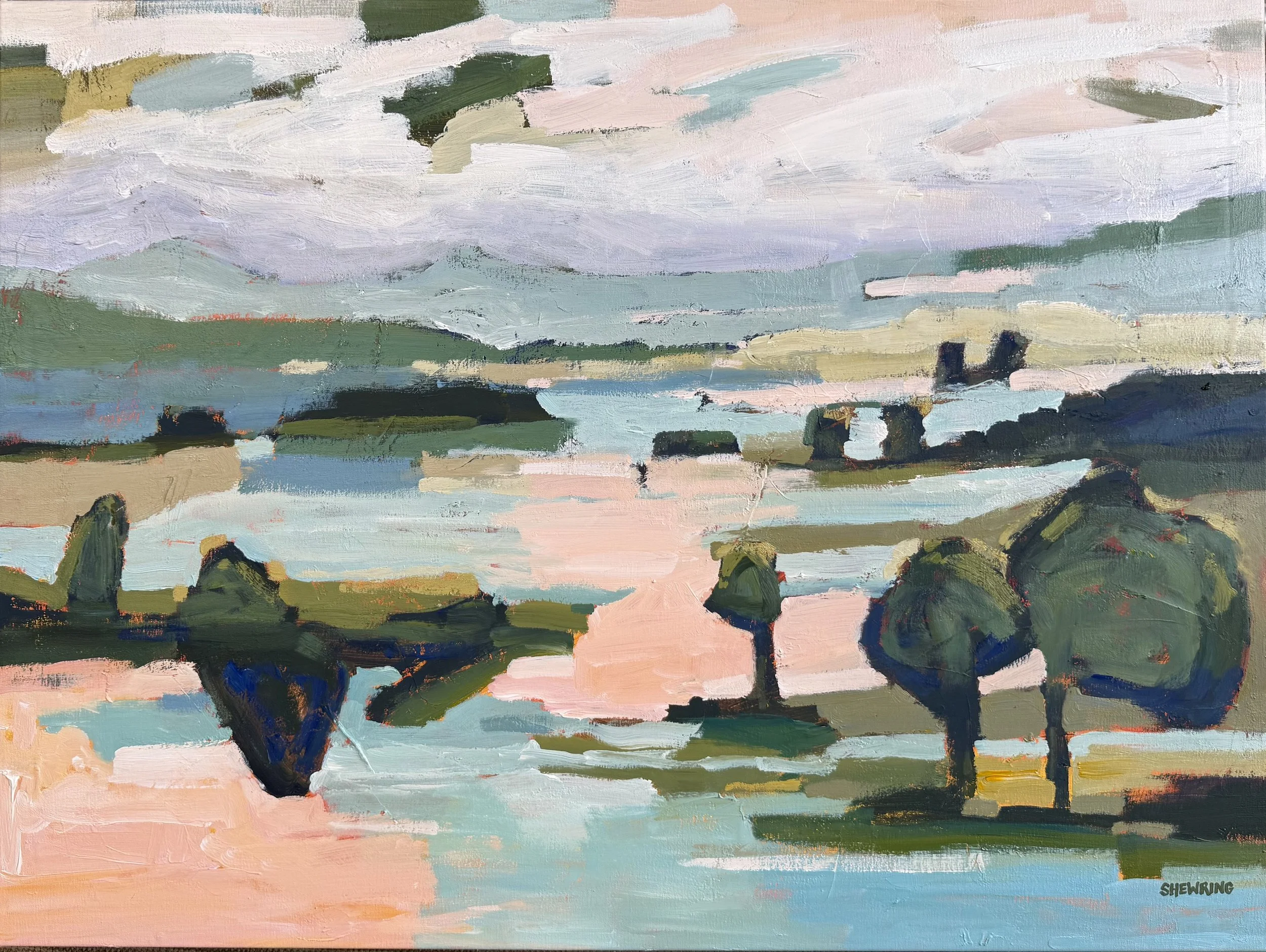 Lake District 2026 Jen Shewring 75 x 100 cm acrylic on canvas