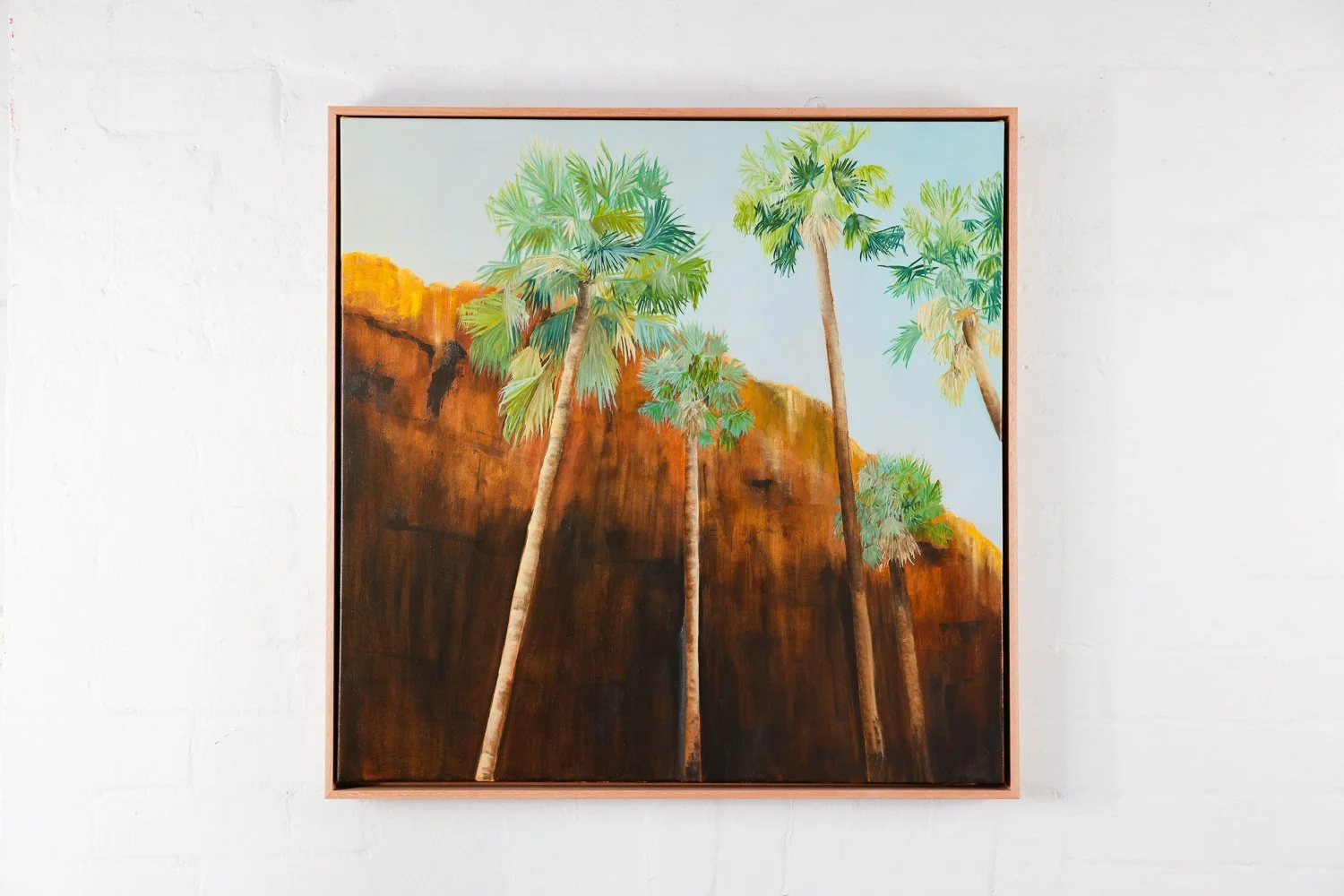 Palm Gorge 800x800cm oil on canvas $1900