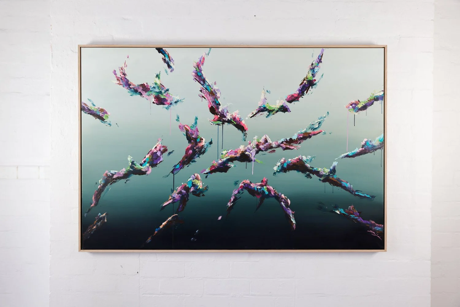 Projection #2
Acrylic on canvas, Framed in Sustainable Vic Ash
100 x 150cm,
$3780 (SOLD)