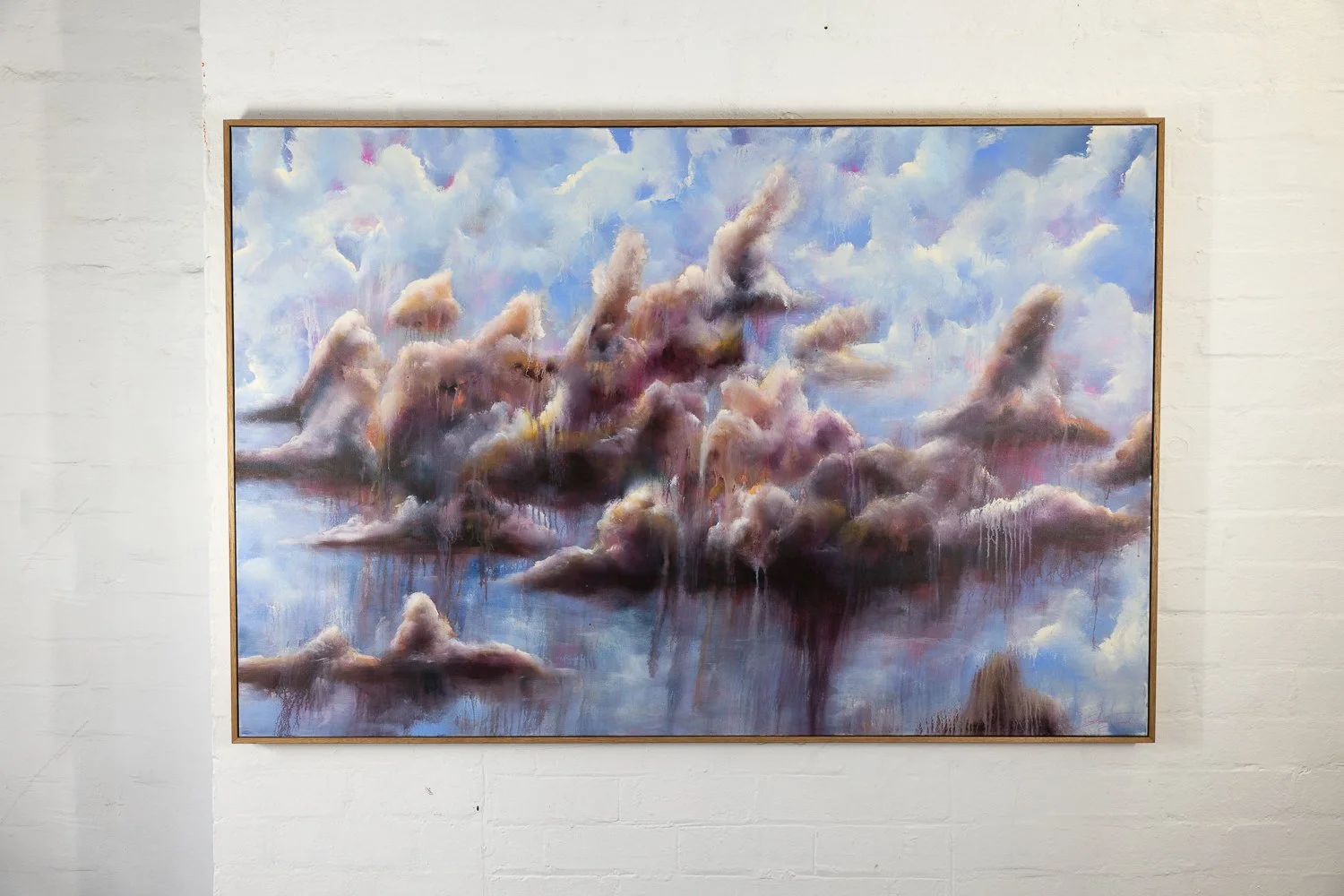 No Man Is An Island, Acrylic on canvas, Framed in sustainable Vic ash 101 x 152cm $4480