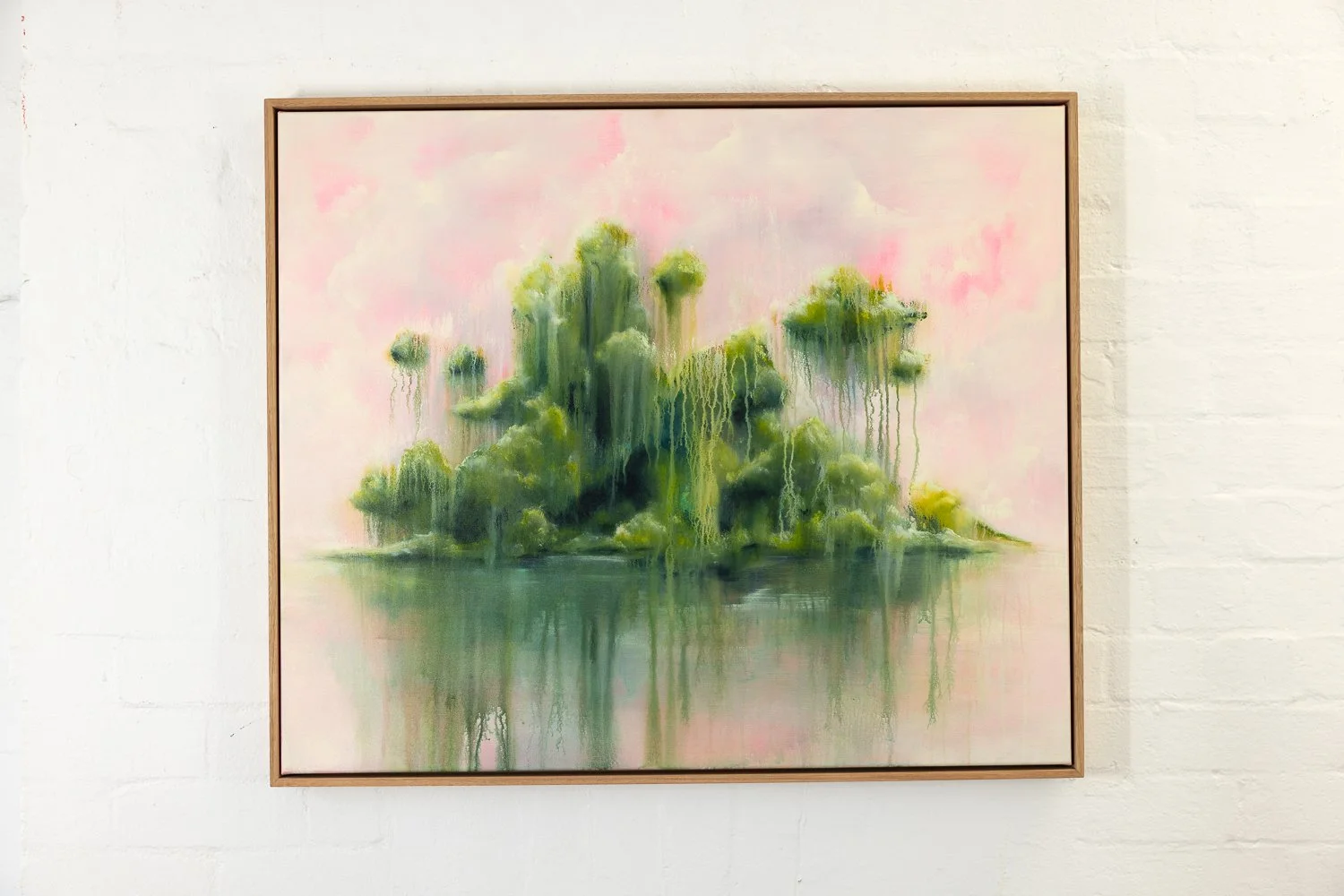 Mirage, Acrylic on canvas, Framed in sustainable Vic ash 75 x 95cm $2550