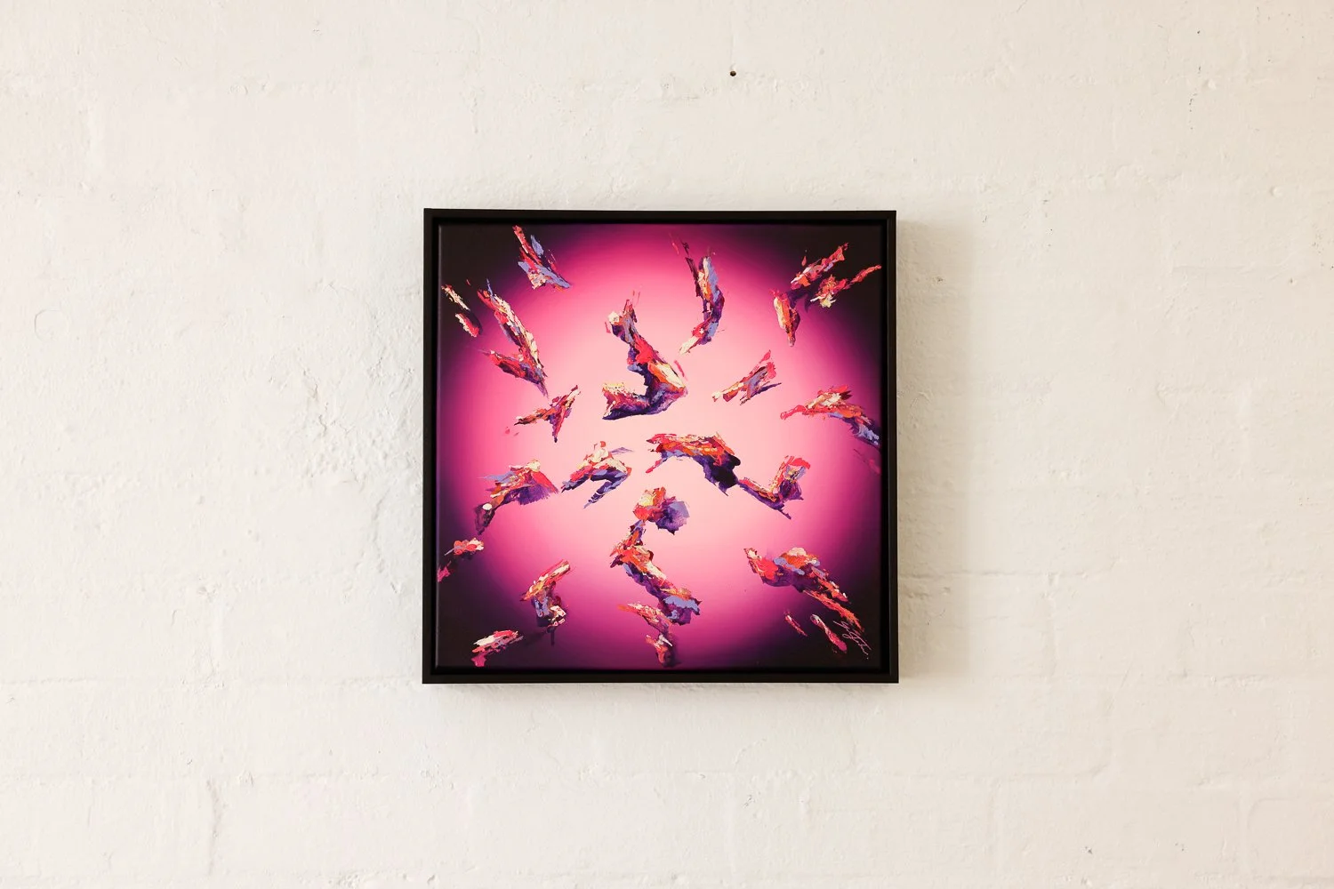 GlowTime, Acrylic on canvas, Framed in sustainable Vic ash, 40 x 40cm $620