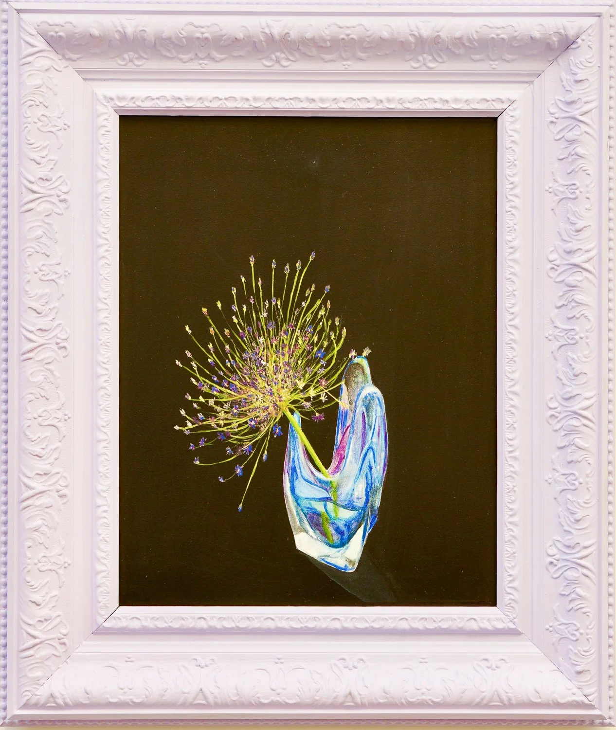 Chive time 45x52cm oil on poly cotton canvas $575
