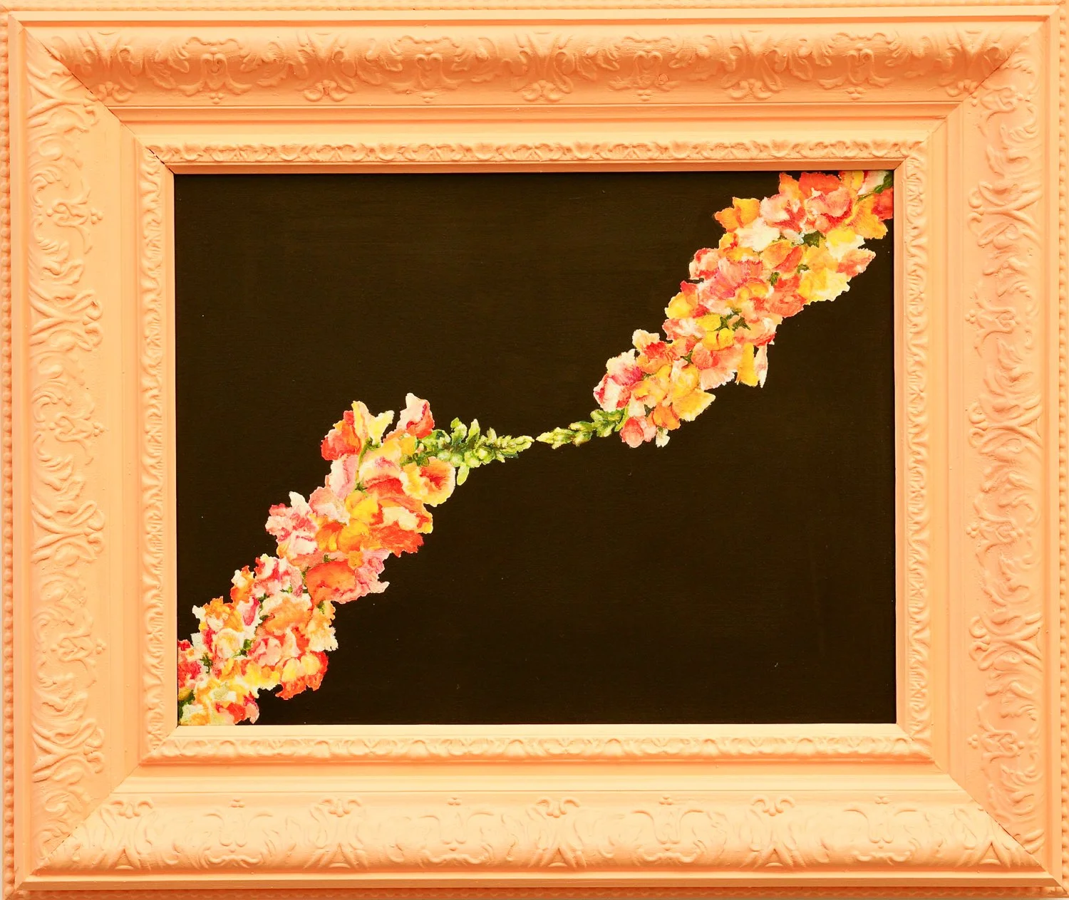 Touch 42x52cm oil on poly cotton canvas $575