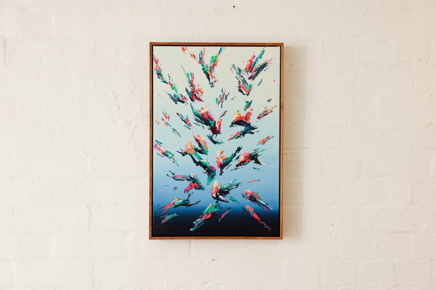 Immersion, Acrylic on canvas, Framed in sustainable Vic ash, 60 x 40cm $790