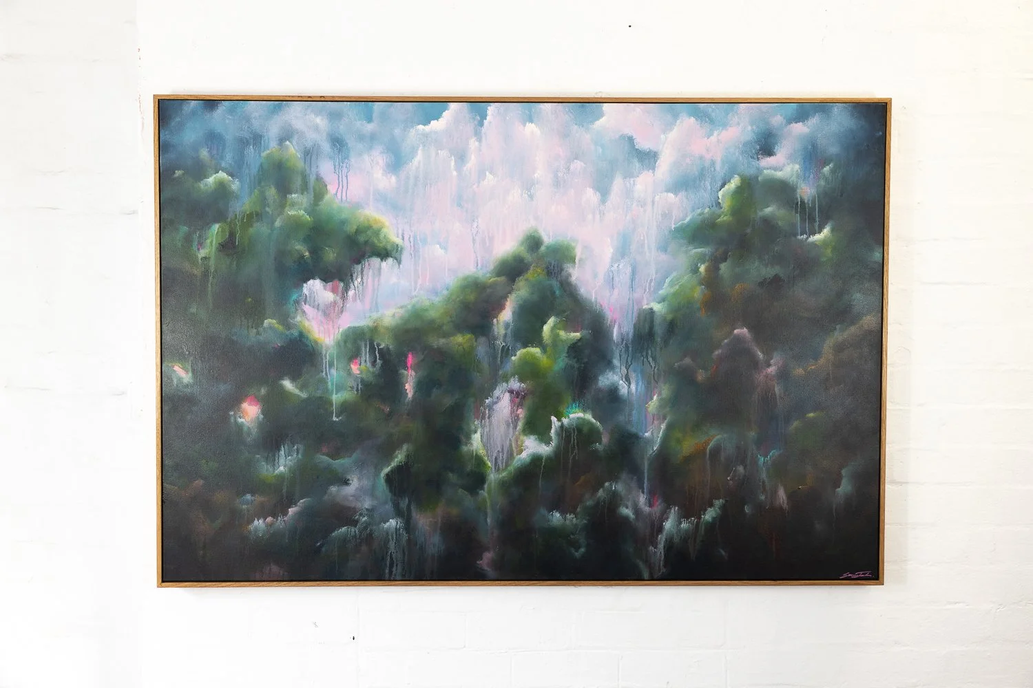 Let It Be, Acrylic on canvas, Framed in sustainable Vic ash 101 x 152cm $4480