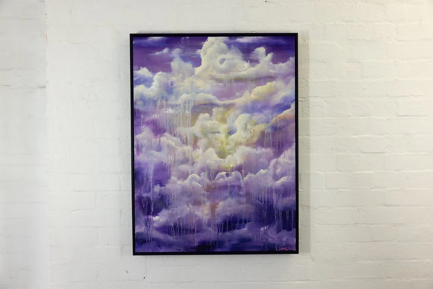 Purple Rain, Acrylic on canvas, Framed in sustainable Vic ash 101 x 76cm $2760