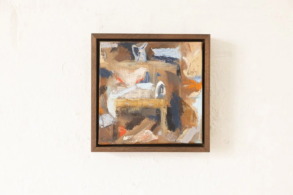 "The Ironing Cupboard" H 24cm x L 24cm Acrylic on Cotton Canvas $300.00 SOLD