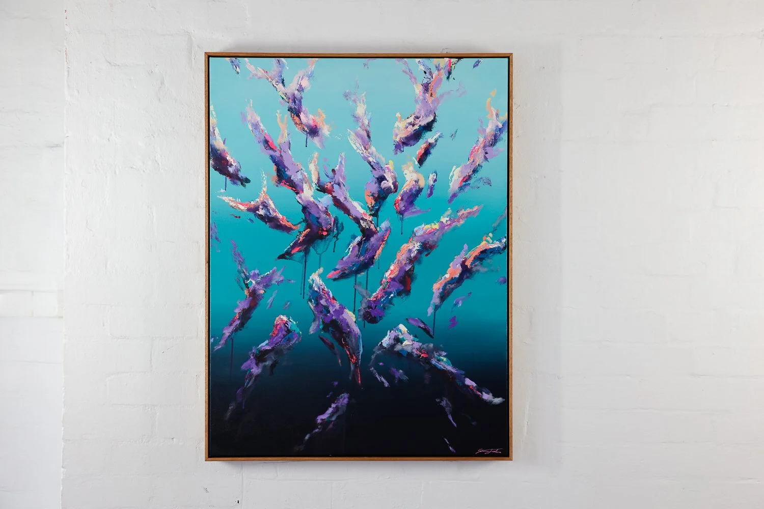 Projection #9
Acrylic on canvas, Framed in Sustainable Vic Ash
101 x 76cm
$2380