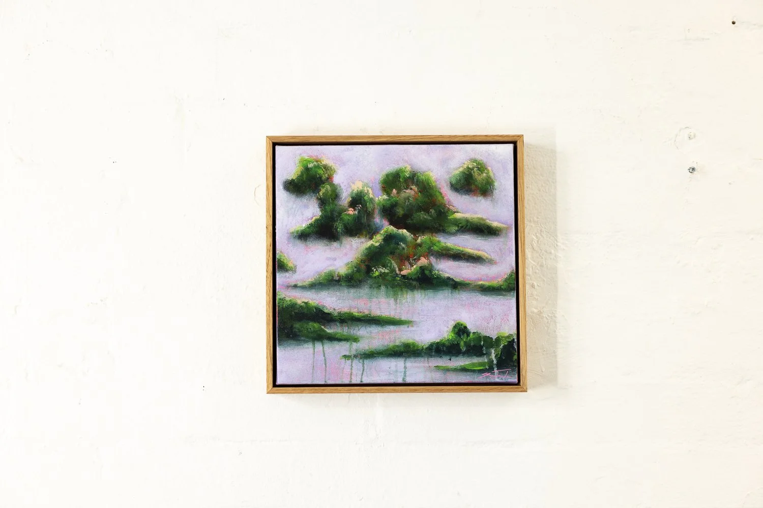 Elemental, Acrylic on canvas, Framed in sustainable Vic ash 30 x 30cm $450