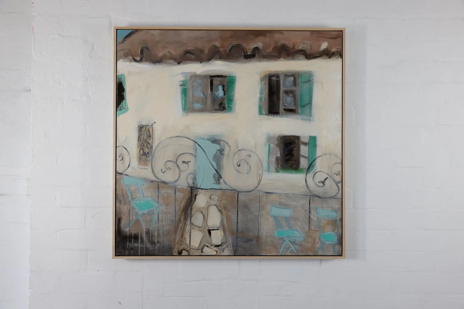 "La Bastide" - Provence H91 x L91cm Acrylic and Graphite on Cotton Canvas $2230.00