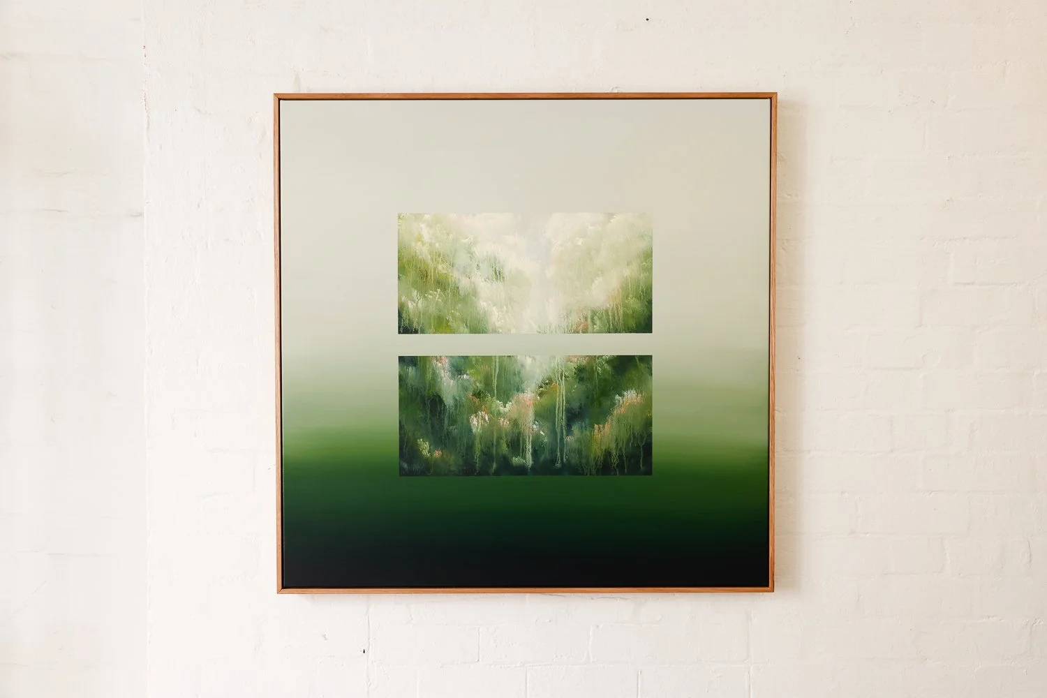 Tranquility, Acrylic on canvas, Framed in sustainable Vic ash, 100 x 100cm $3180