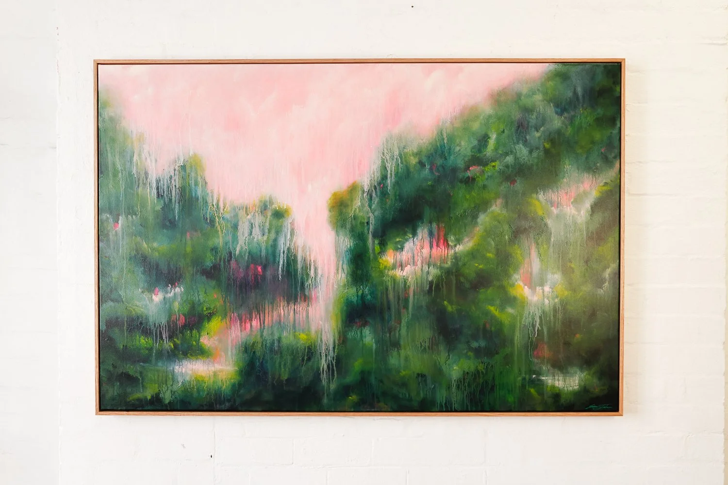 Lush Life, Acrylic on canvas, Framed in sustainable Vic ash, 100 x 150cm $4380