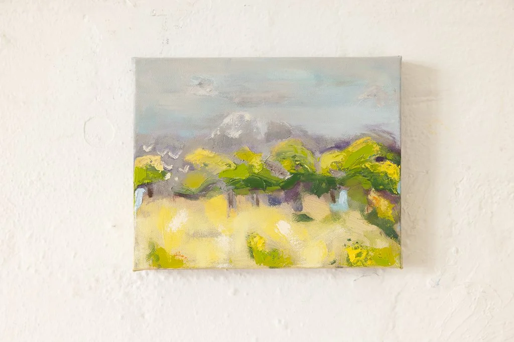 "Kilimanjaro I" H20 x L30cm Oil on Cotton Canvas $450.00