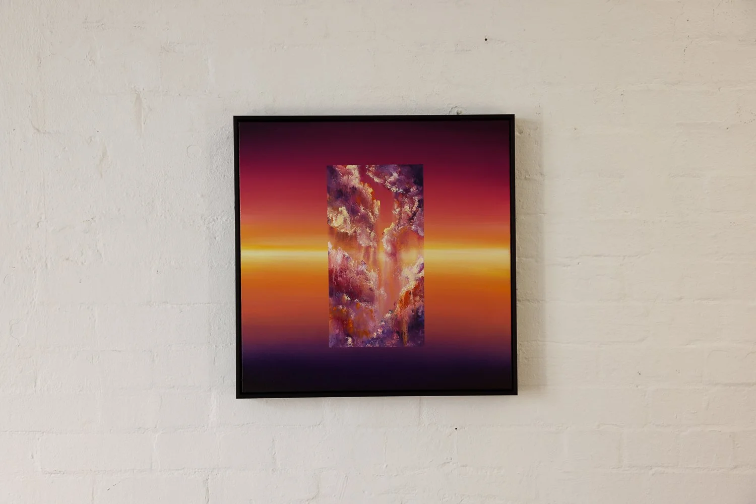 The Burn, Acrylic on canvas, Framed in sustainable Vic ash, 56 x 56cm $950