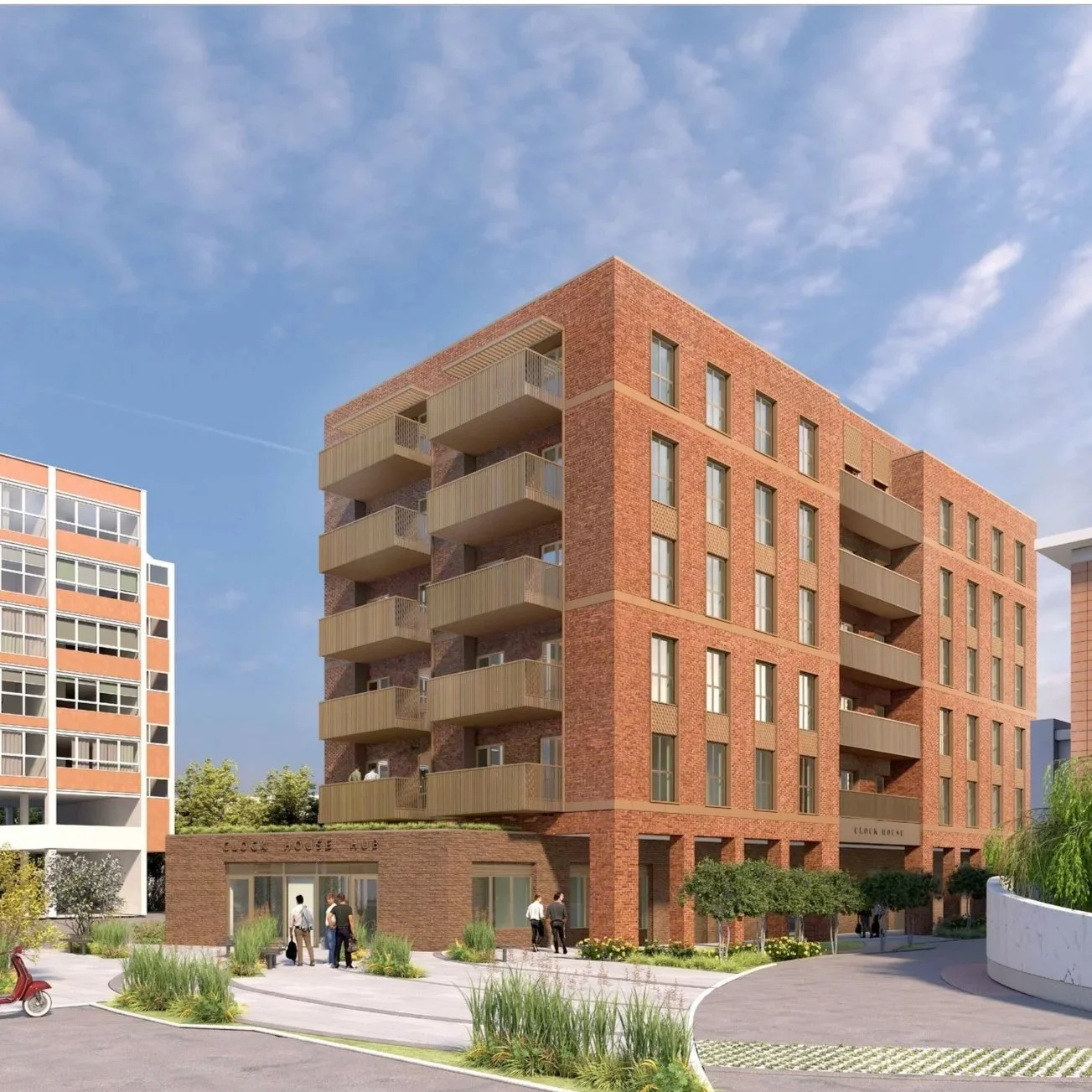 35 one-, two- and three-bedroom affordable homes and 205m² of flexible workspace