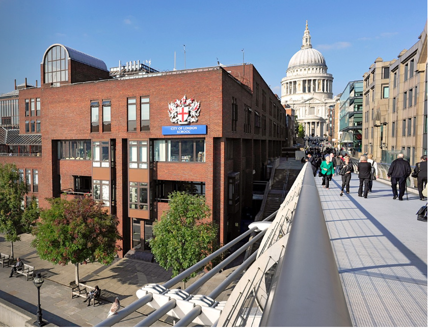 view or the school from the Millennium Bridge