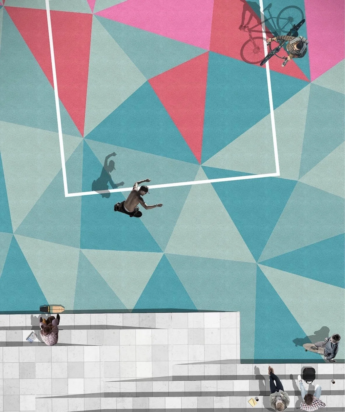 Aerial view of the proposed floor finish