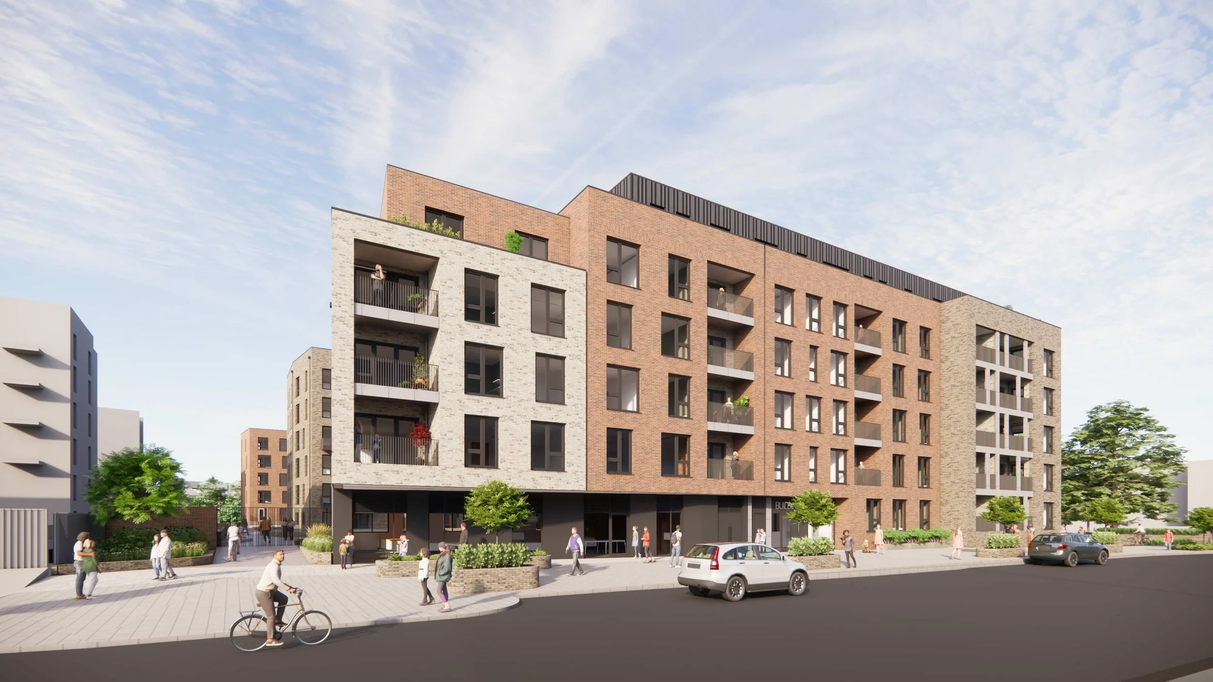 view west from Marlowes towards The Gade