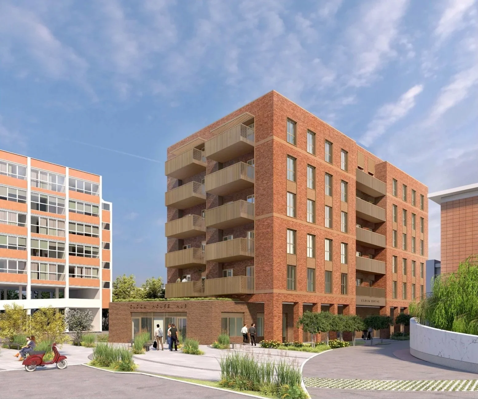 35 one-, two- and three-bedroom affordable homes and 205m² of flexible workspace