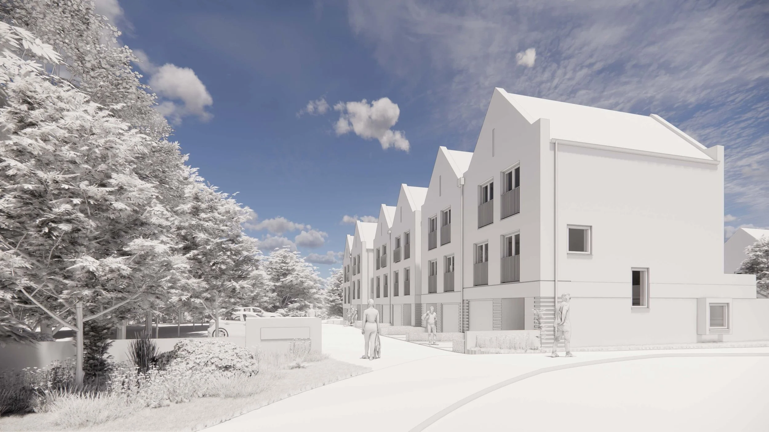 Woodland walk townhouses with integral garages