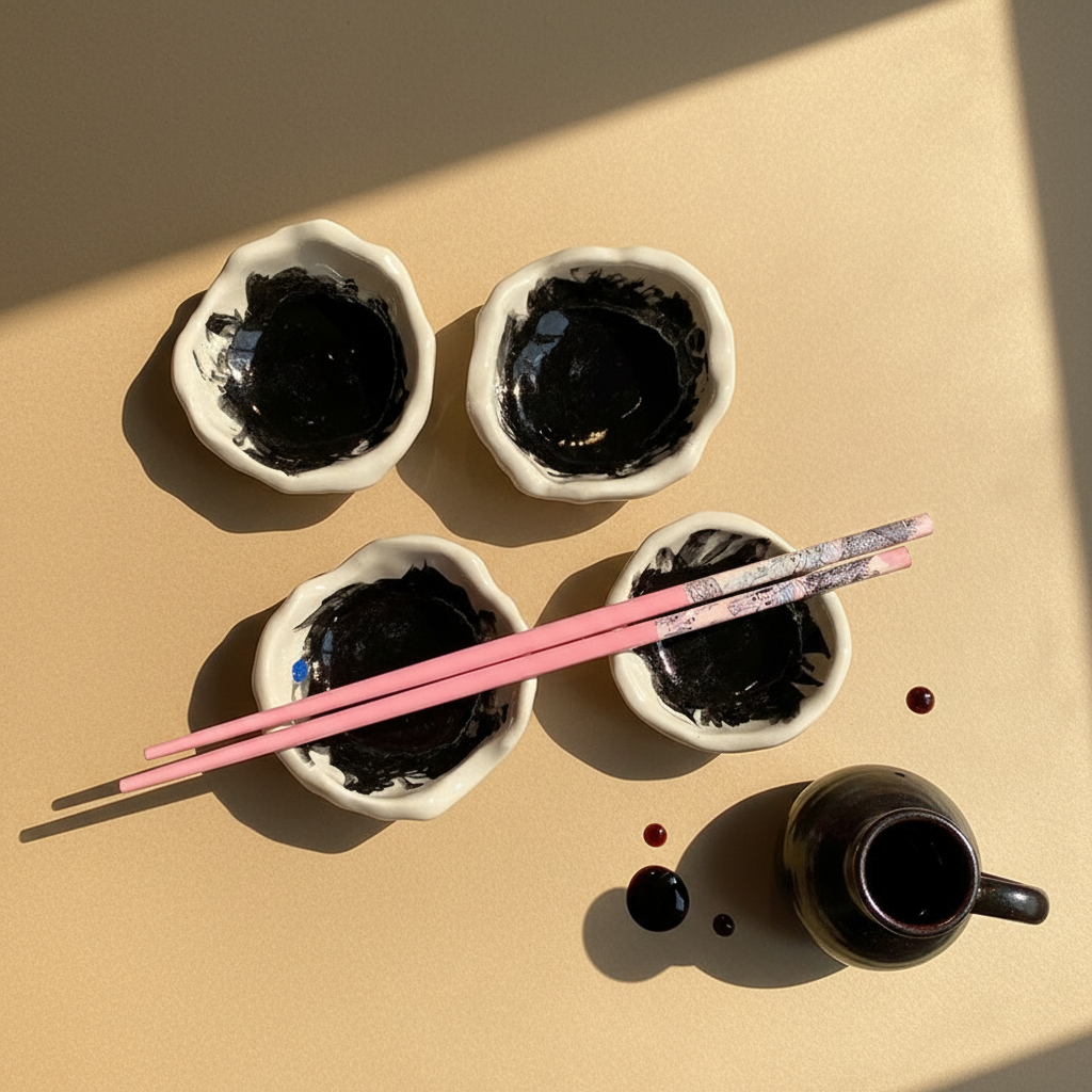 SET of 4 side dish trays