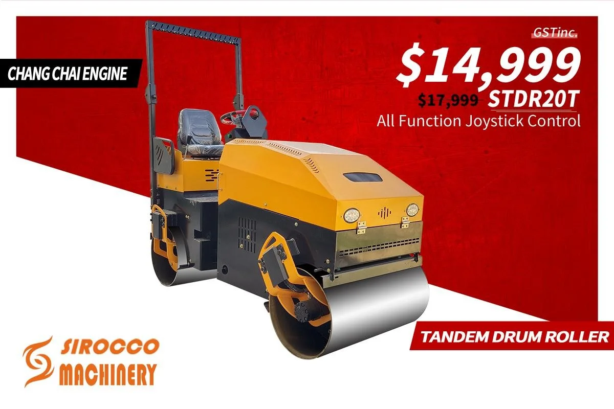 STDR20T 2.0T Tandem Hydraulic Roller — Sirocco Machinery