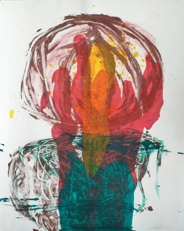 Rose (state 2), 2010, monotype