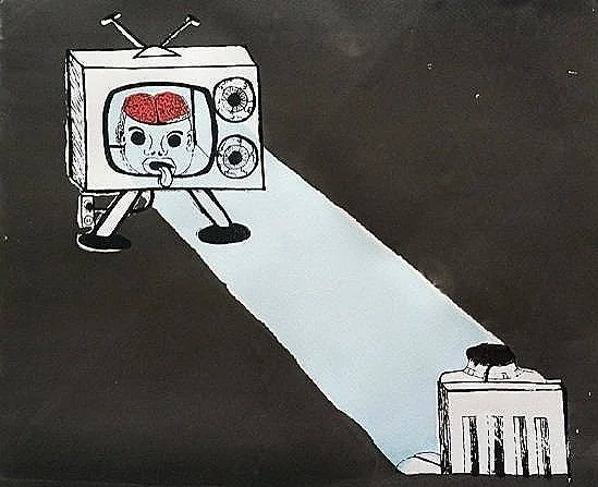The Hazards of Television: Ch. 2, 2012, 5 color silkscreen