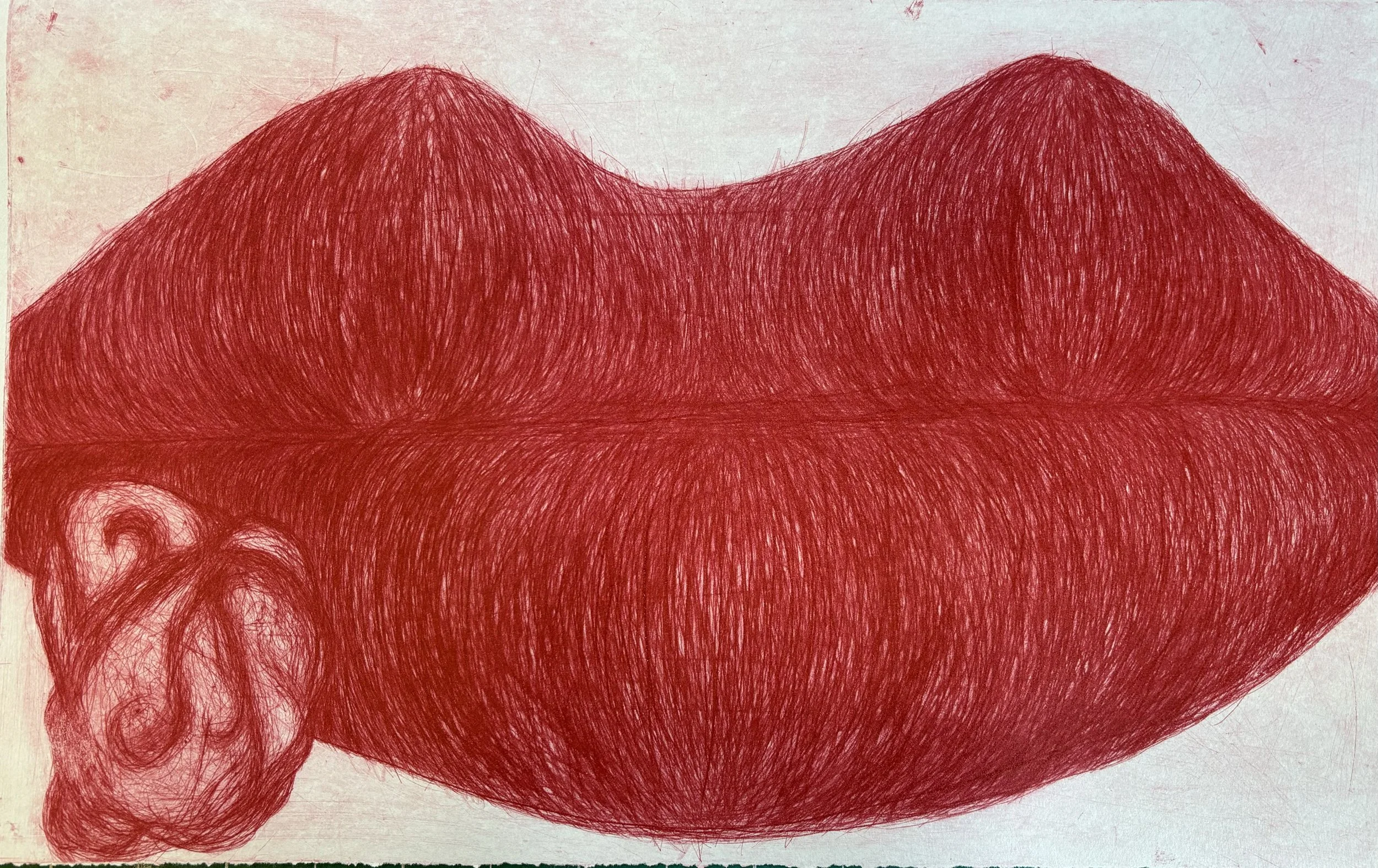 Outbreak III, 2024, drypoint