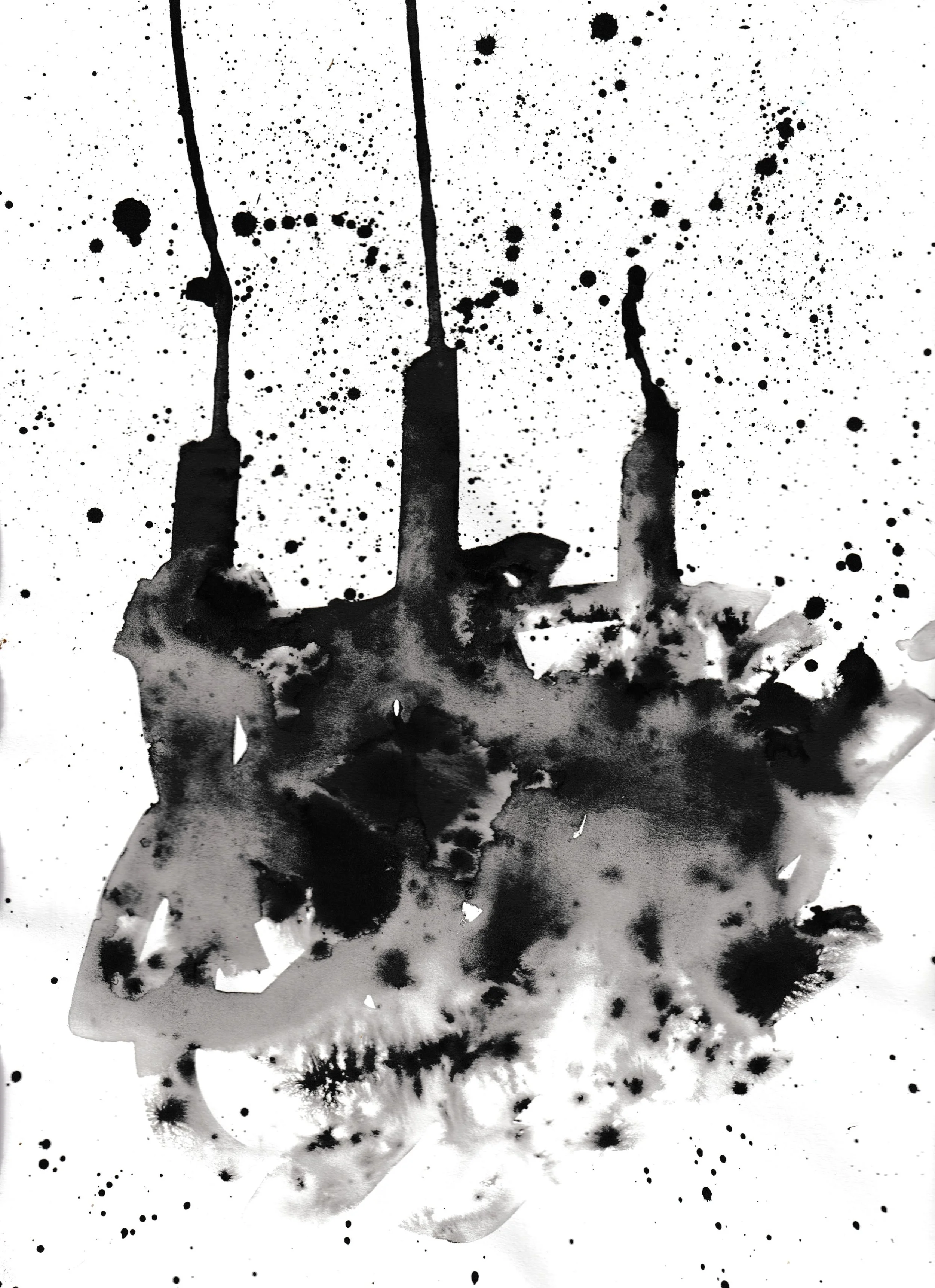 City of Death, 2024, ink