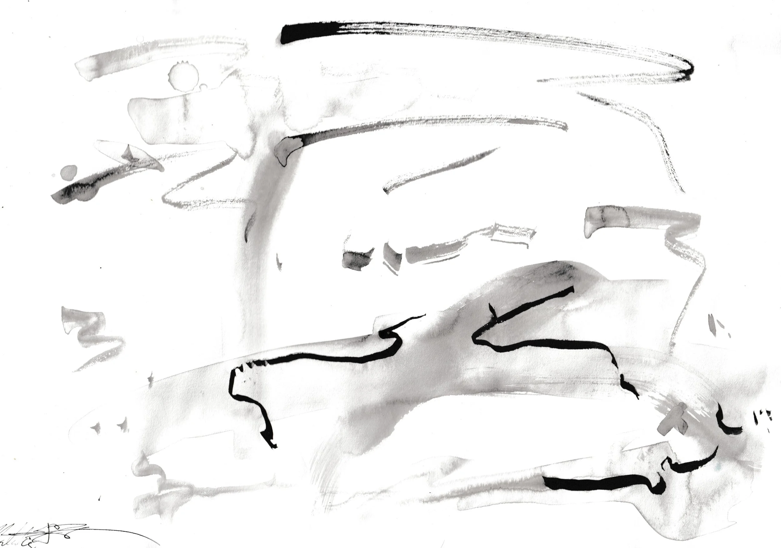 Ink Study III, 2024, brush and ink