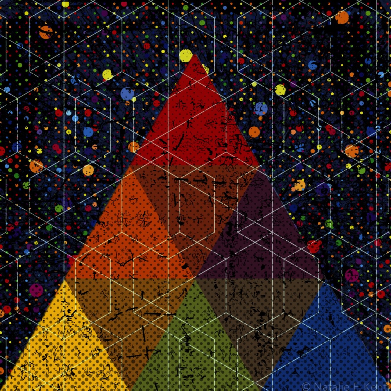 Albers Experiment II, 2024, digital collage made with Adobe Express 