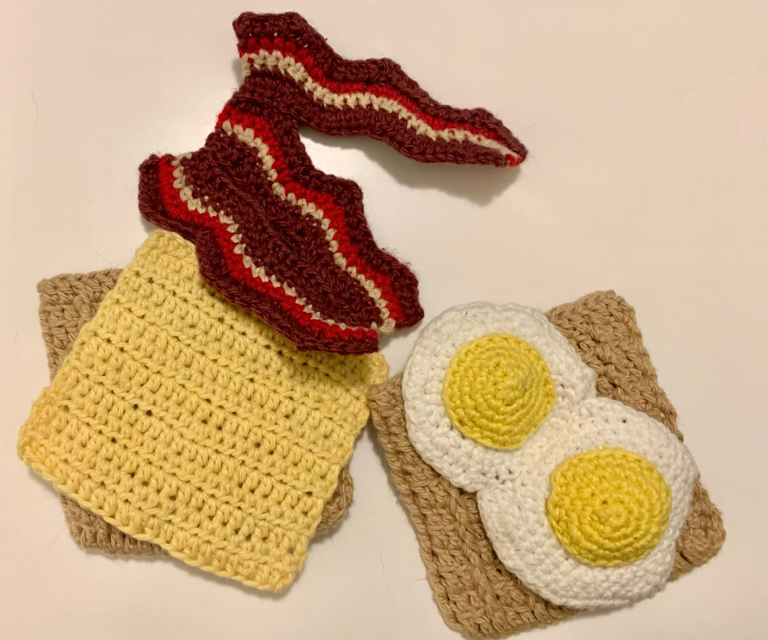 Waffle Sammy Soft Toy, 2023, original pattern crocheted in cotton.
