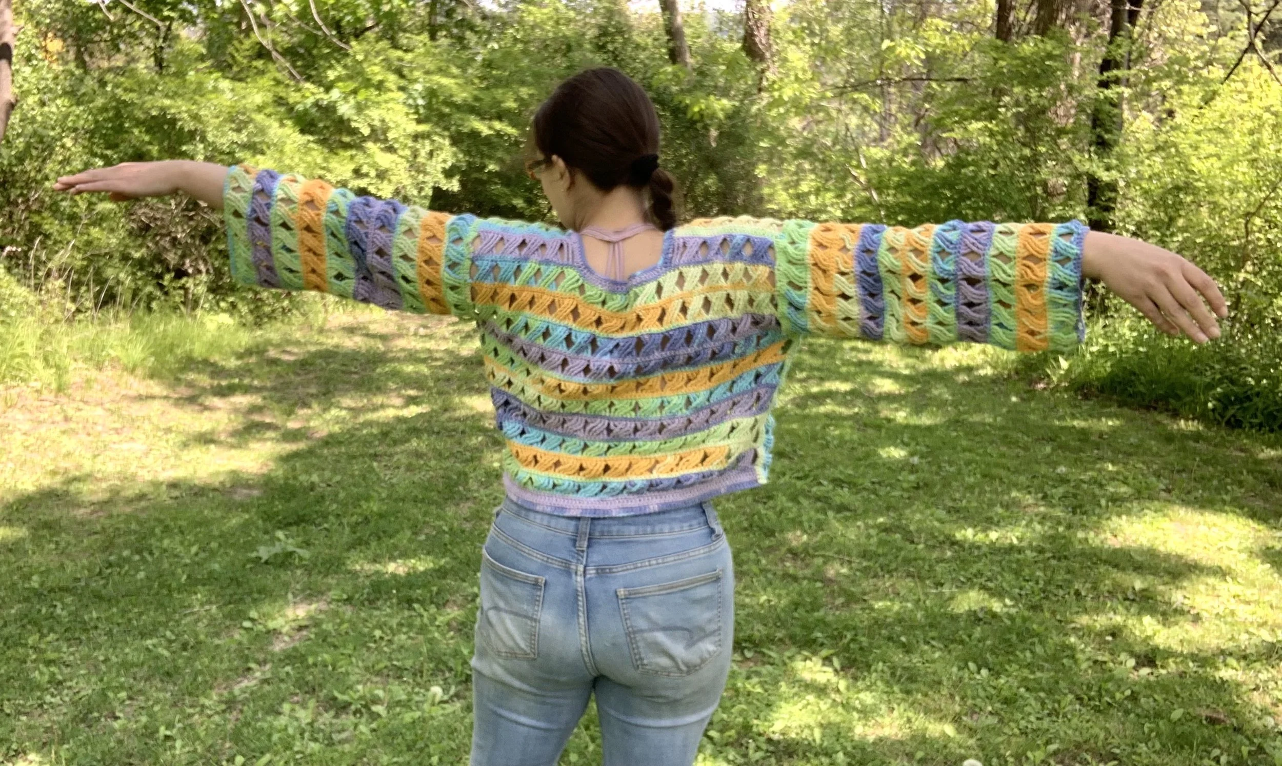 Clara Top, 2023, original Pattern crocheted in cotton.