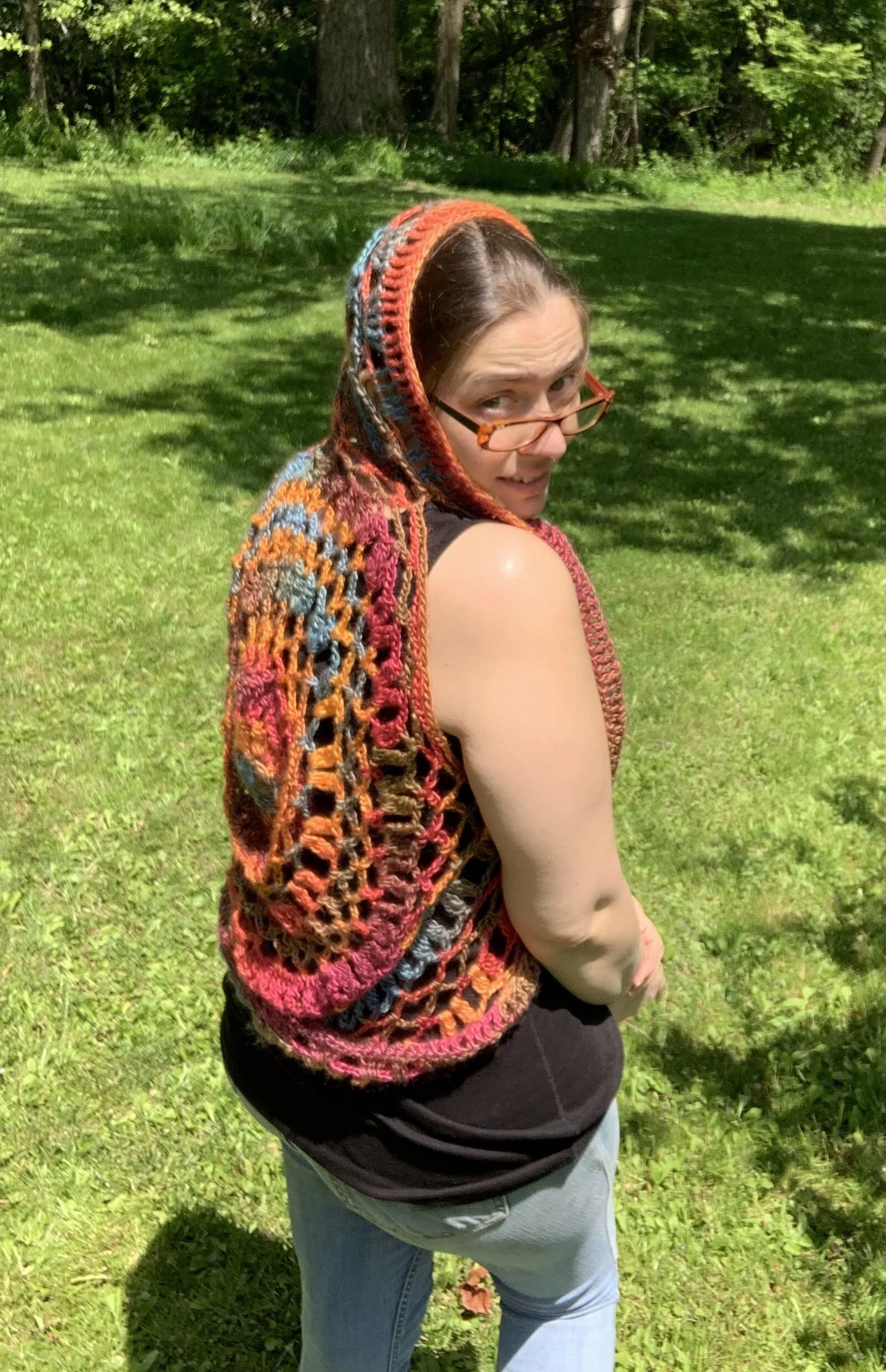 Hestia Vest, 2021, crocheted in acrylic.