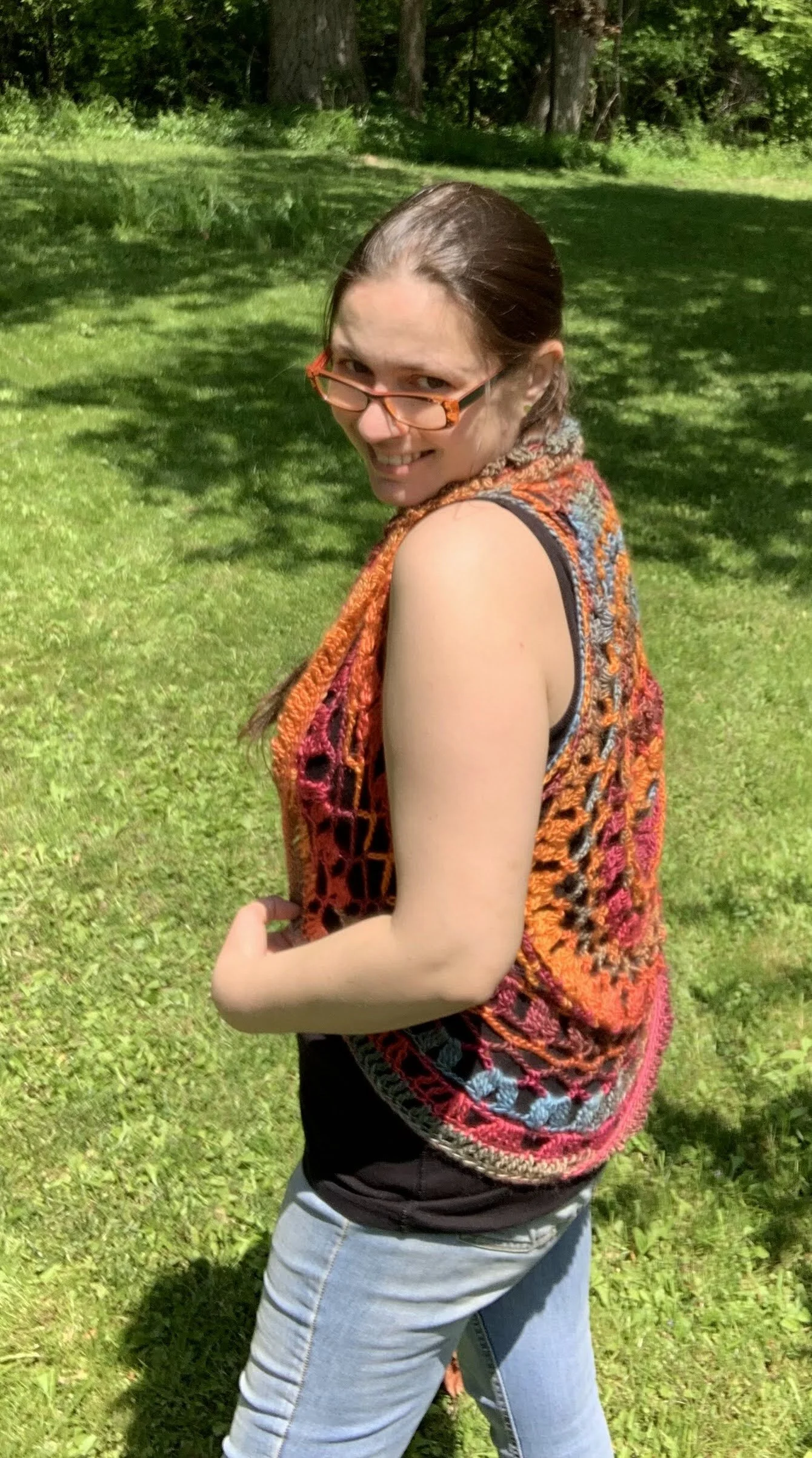 Hestia Vest, 2021, crocheted in acrylic.